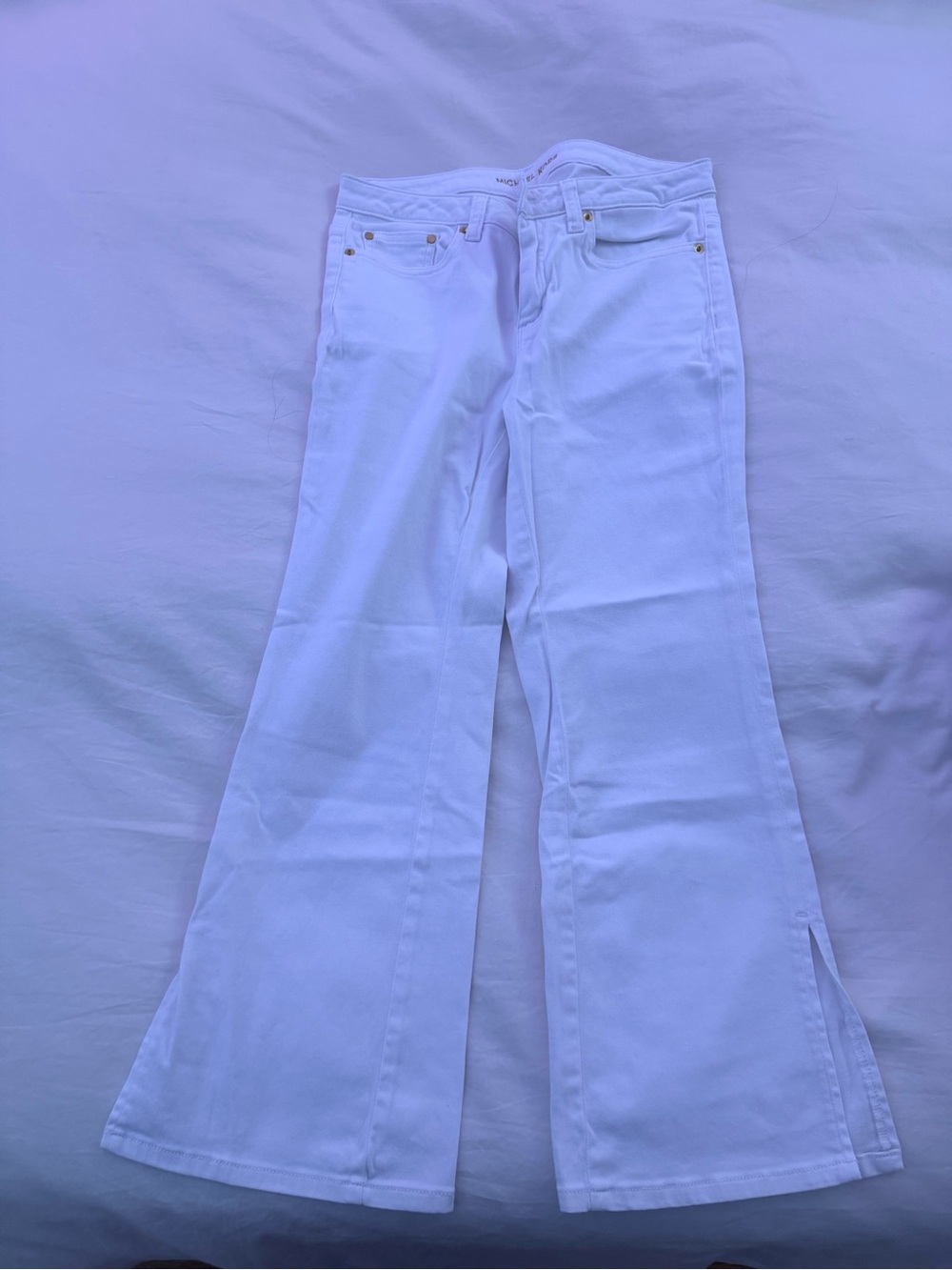 Michael Kors White Women's Cropped Flared Jeans